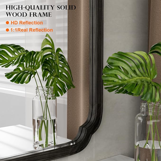 WallBeyond 20" x 30" Rounded Corner Arch Wall Mirror - Image 5