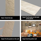 4-Pack 3D PU Stone Wall Panels for Interior Decor | Faux Stone Accent Tiles - Image 4