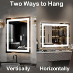 FENNIO Vanity Mirror with Lights，20"x23" Lighted Makeup Mirror, Large Makeup - Image 5