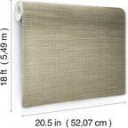 NuWallpaper Neutral Grasscloth Peel and Stick Wallpaper, Textured Removable - Image 2