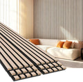 EVERECO 6 Pack Wood Slat Acoustic Wall Panels 92.5" × 7.87", 3D Sound Absorbing by Unknown