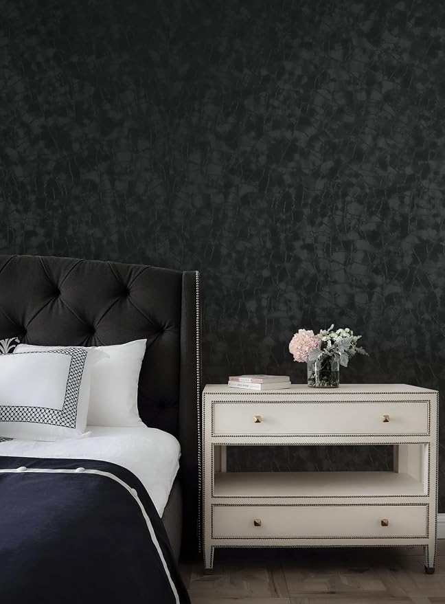 Yasinet Peel and Stick Wallpaper Black Removable Wallpaper Modern Black Contact - Image 6