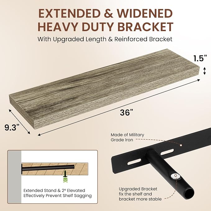 Dreamland 36 Inches Floating Shelves - Image 3