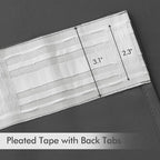 MIULEE Back Tab Grey Blackout Curtains 102 Inch Long 2 Panels Set - Image 4