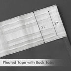 MIULEE Back Tab Grey Blackout Curtains 90 Inch Long 2 Panels Set - Image 4