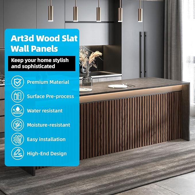 Art3d 6-Piece Wood Slat Panels for Stylish Interior Decor and Ceiling Decoration - Image 4