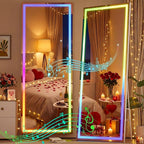 Hasipu 71"x24" LED RGB Bluetooth Full Length Mirror by Whatssuitableisthebest