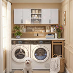 Furnaza Wall Cabinets for Laundry Room, Shaker Wall Mounted Kitchen Cabinets - Image 3