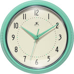Infinity Instruments LTD. Retro 9 inch Silent Sweep Non-Ticking Mid Century by InfinityInstruments