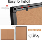 Extra Large Cork Bulletin Board 48" X 48", Foldable Notice Pin Board - Image 7