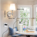 Battery Operated Wall Sconces Set Of 2, Wireless Battery Wall Light - Image 7