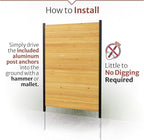 5ft H x 3.2ft W No Dig Enclo Fairmont Cedar Wood Privacy Screen, Great to Hide - Image 4