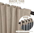 100% Blackout Shield Linen Blackout Curtains - Image 3