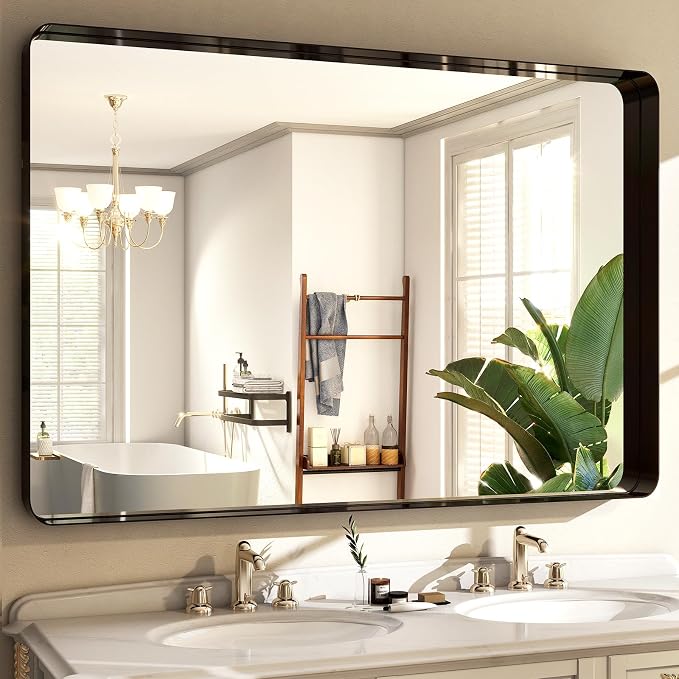 Easly 30"x40" Black Bathroom Mirror - Image 2