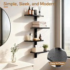 Afuly Black Floating Shelves for Wall Display Shelf Unit Modern Decorative - Image 4