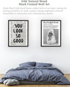 iHery Premium Natural Black OAK Wood 12x16in You Look So Good Trendy - Image 7