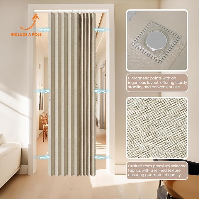 AJAZZ Blackout Magnetic Door Curtain - Image 5