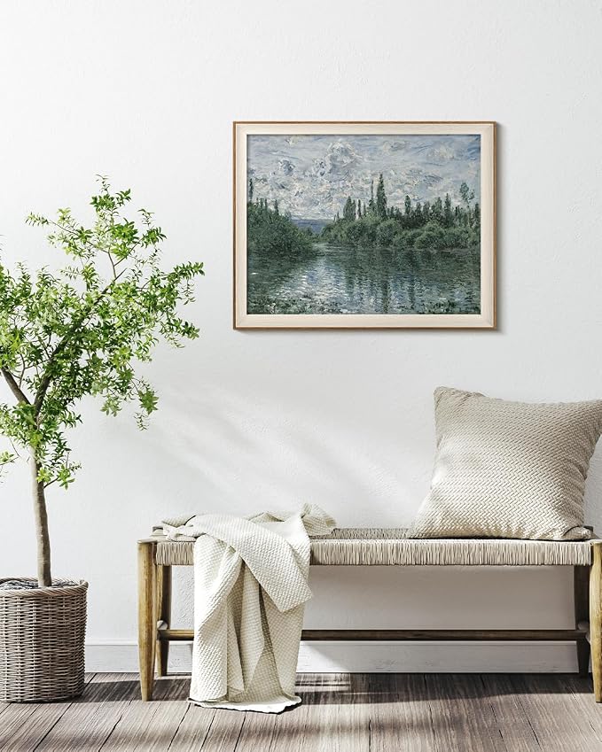 VIYYIEA Framed Canvas Wall Art for Living Room, Vintage Home Decor Landscape - Image 5