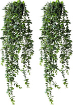 Artificial Hanging Plant 2 Pcs Faux Plant Ivy Vine Faux Eucalyptus Vines Fake - Image 8
