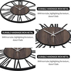 LEIKE Extra Large Wall Clocks, Silent Little Ticking, Battery Operated Vintage - Image 5