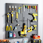 Peg Board, 4 Pack Black Peg Board Panels, 50lbs Load Capacity Each, Pegboard - Image 3