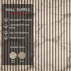 Wall!Supply 3D Wall Panels – Faux Marble Round Slatted – Home Decor Wallpaper - Image 4