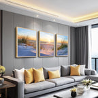 Natural Wood Framed Wall Art - Image 8