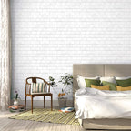 Tempaper Textured White Brick Removable Peel and Stick Wallpaper, 20.5 in X - Image 2