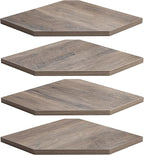 Fun Memories Corner Shelf Wall Mount, Corner Floating Shelves, Rustic Wood Wall by FunMemories