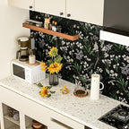 Laatse Dark Floral Wallpaper Peel and Stick Green Leaf Wallpaper Vintage - Image 4