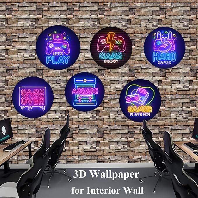 10PCS 3D Wall Panels Peel and Stick, 3D Brick Wallpaper Peel and Stick PVC - Image 6