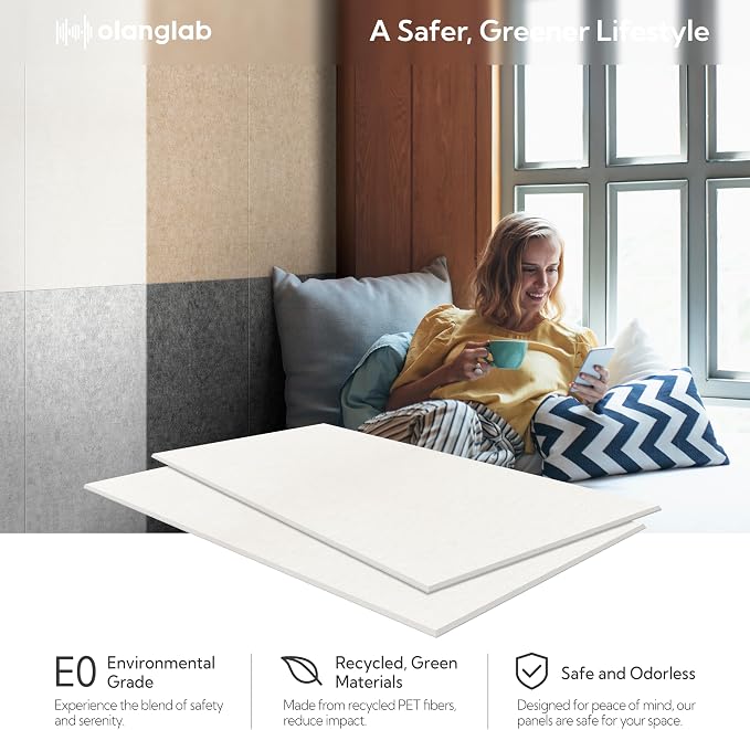 Olanglab Acoustic Wall Panels 10 Pack, 48 x 24 per Acoustic Panels Sound - Image 4