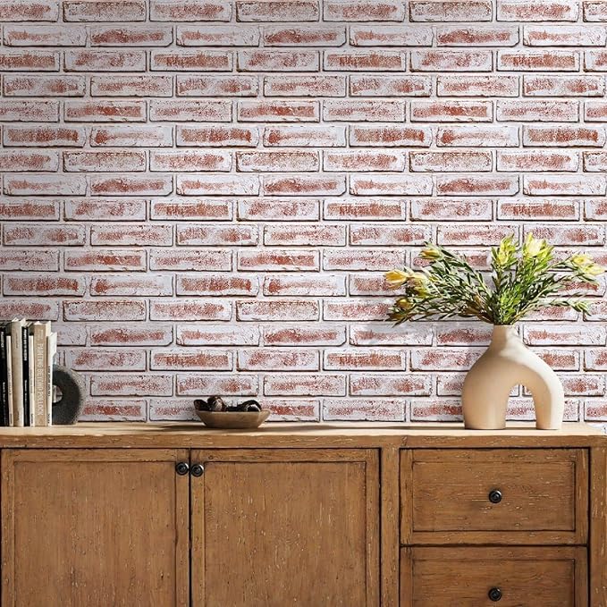 Commomy 3D Peel and Stick Brick, Ultralight Thin PVC Faux Brick Wall Panels - Image 7