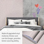Beige Grasscloth Peel and Stick Wallpaper, Modern Textured Fabric Linen Vinyl - Image 9