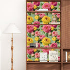 BOKEBEVE Extra Long Pink Floral Wallpaper Stick Peel Large Print Flowers - Image 4