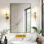 TRAHOME Bathroom Vanity Mirror for Wall, HD Shatterproof Glass, Hangs - Image 3