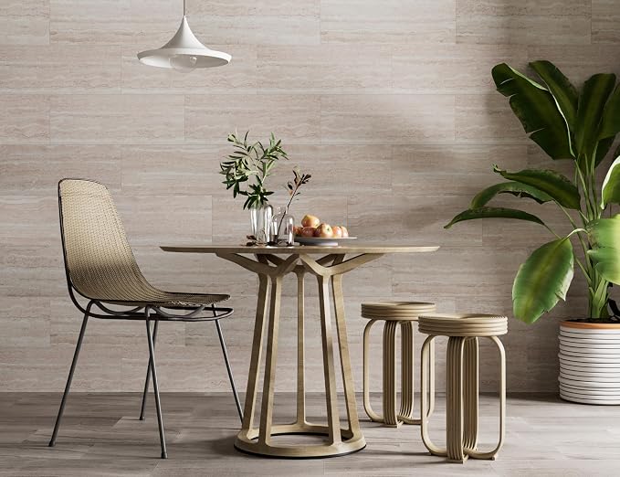 SINGULARWOOD 15pcs/26.46 sq ft Soft Stone Wall Tiles, Flexible Rock Travertine - Image 2