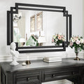 28" x 40" Black Wall Mirror for Decor, Large Bathroom Mirror by AutdotWallMirrors