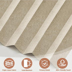AJAZZ Blackout Accordion Door Curtain 98"x78" Cream Yellow - Image 7