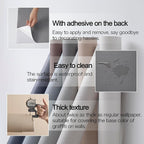 24"x393" Grey Grasscloth Peel and Stick Fabric Textured Contact Paper Linen - Image 4