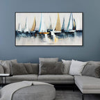 Canvas Wall Art Abstract Wall Decor Sailboat Picture Framed Artwork Modern - Image 5