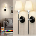 DORESshop Battery Operated Wall Sconce Set of 2, Wireless Wall Light Easy to by DORESshop