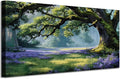 Ardemy Giant Tree Forest Canvas Wall Art 40"x20" Picture – Sunlit Landscape by Ardemy