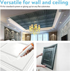 STICKGOO Glue Up Ceiling Tiles, 24x24 Inch PVC Decorative Drop Ceiling Tile - Image 5