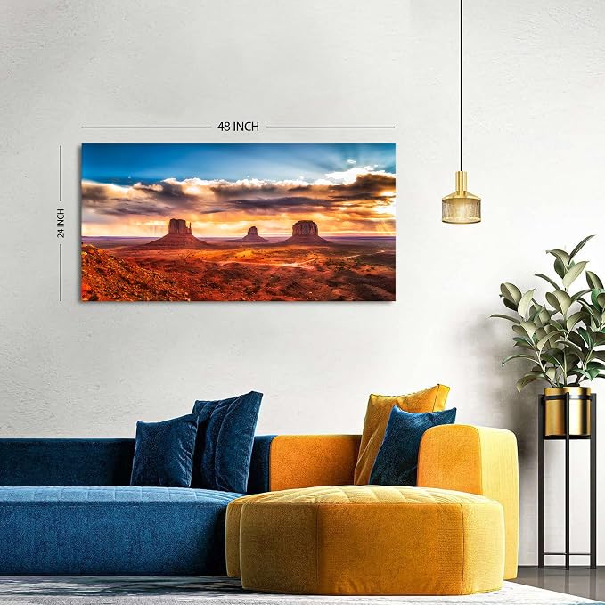 Monument Valley Wall Art Arizona Nature Landscape Living Room Wall Decor - Image 3