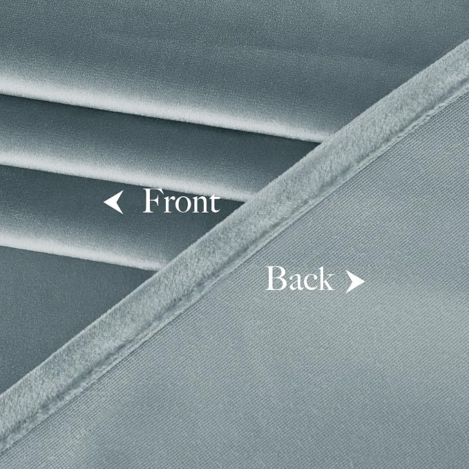 NICETOWN Stone Blue Room Darkening Curtains - Image 8