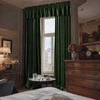 NICETOWN Velvet Cafe Windows Valance, Olive Green Window Treatment - Image 3