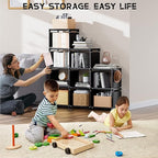 Mavivegue Book Shelf, 9 Cube Storage Organizer, DIY Bookcase, Metal Cube - Image 9