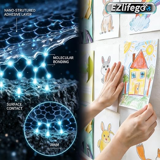 EZlifego Double Sided Tape Heavy Duty, Nano Adhesive Mounting Tape Wall Decor - Image 8