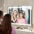 FENNIO Vanity Mirror with Lights 32"x22", Lighted Makeup Mirror, Large Vanity - Image 4